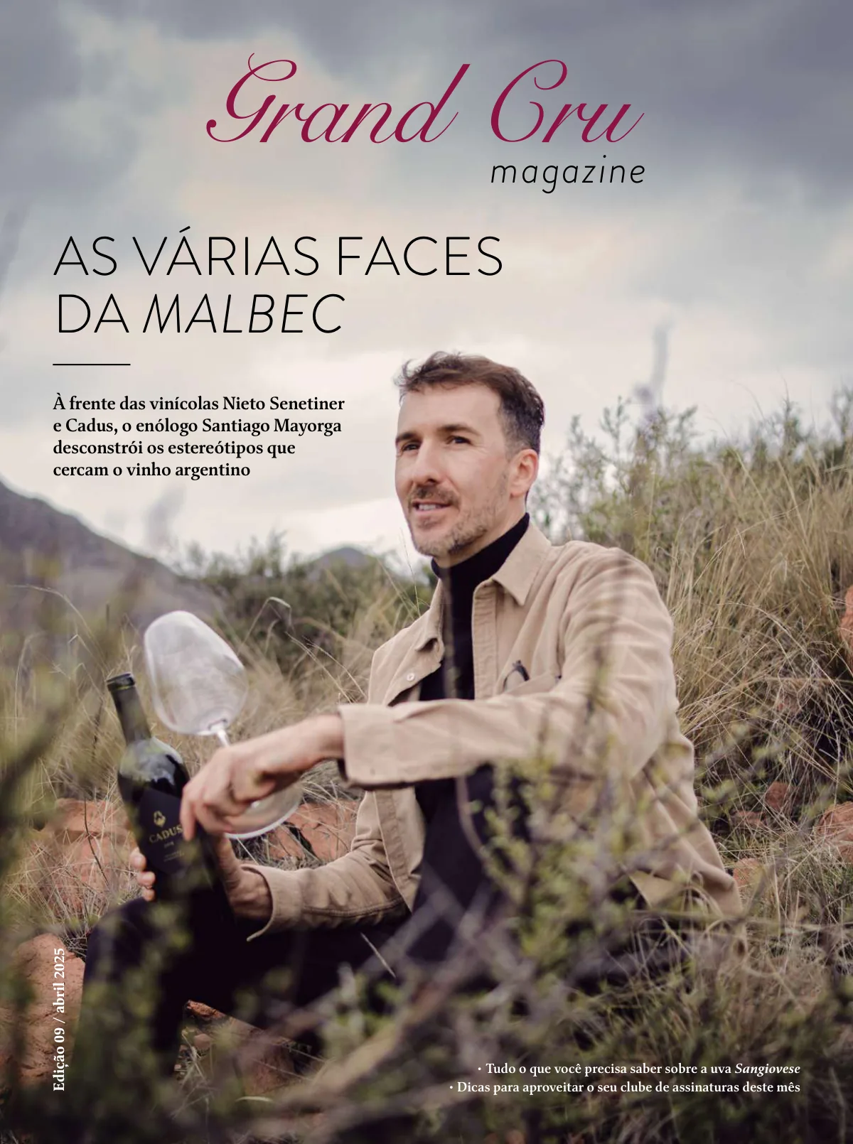 Capa Revista Grand Cru — Abril 2025: As várias faces da Malbec