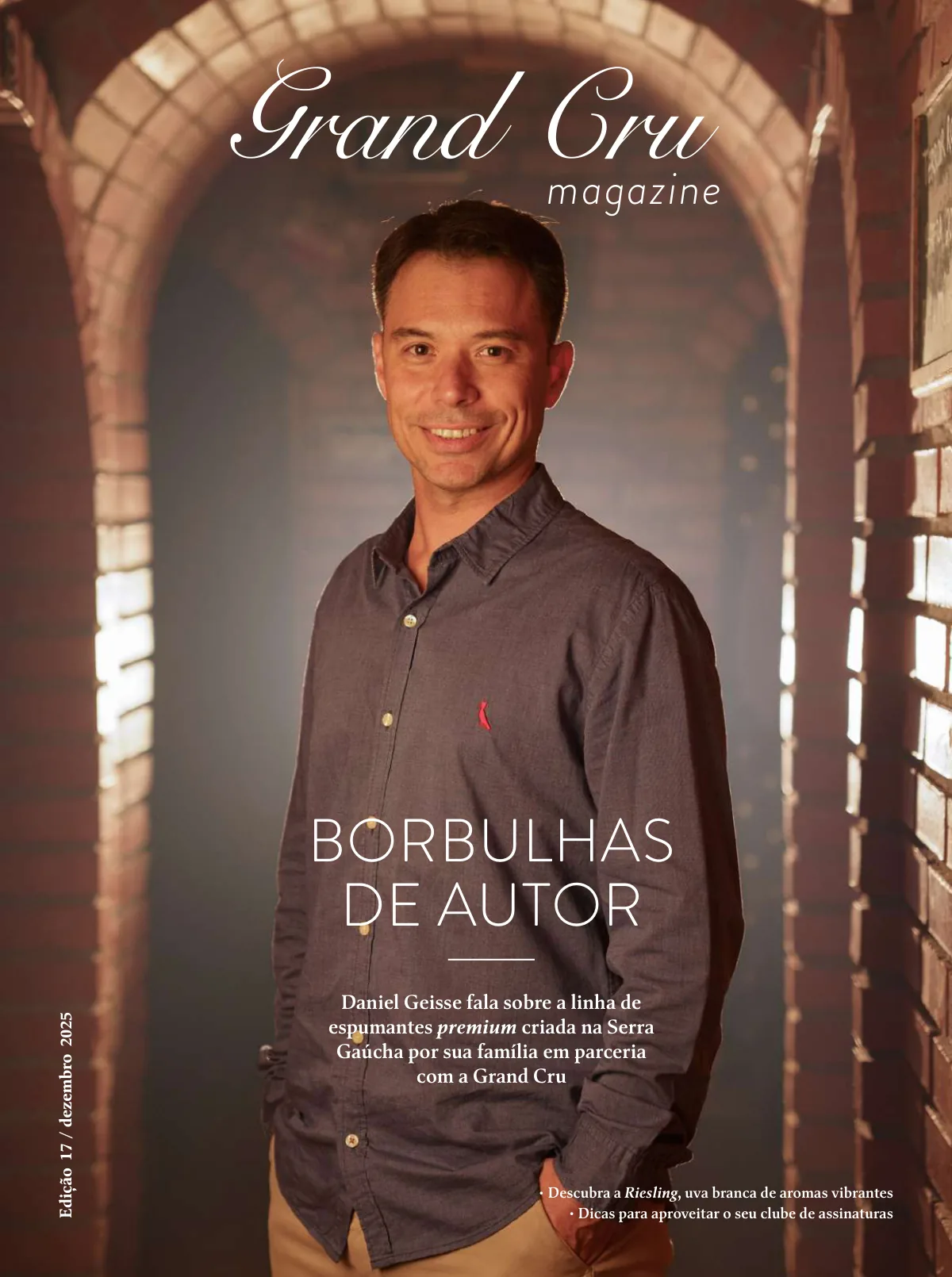 Capa Revista Grand Cru — Dezembro 2025: Borbulhas de autor