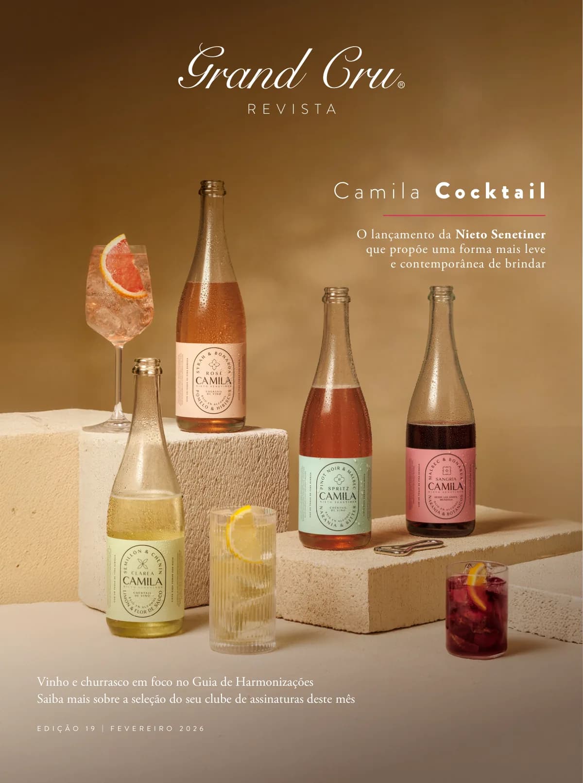Capa Revista Grand Cru — Fevereiro 2026: Camila Cocktail