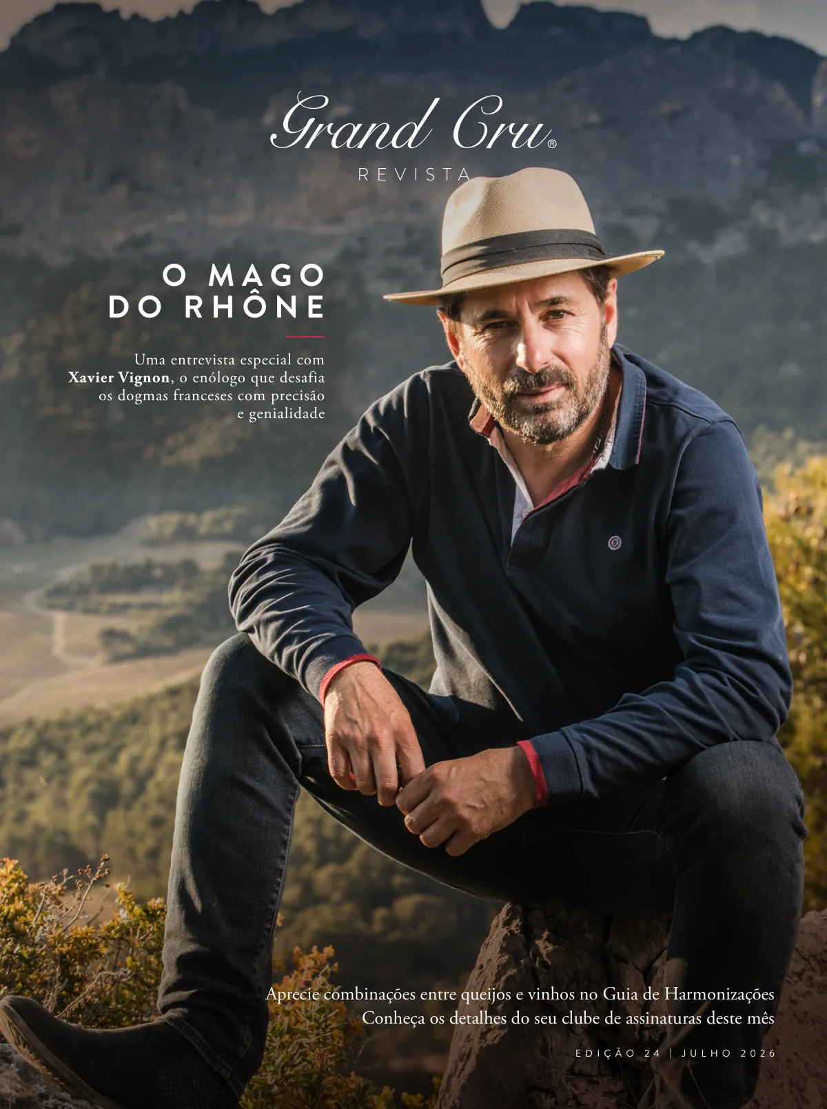 Capa da Revista Grand Cru — Julho 2026: O Mago do Rhône